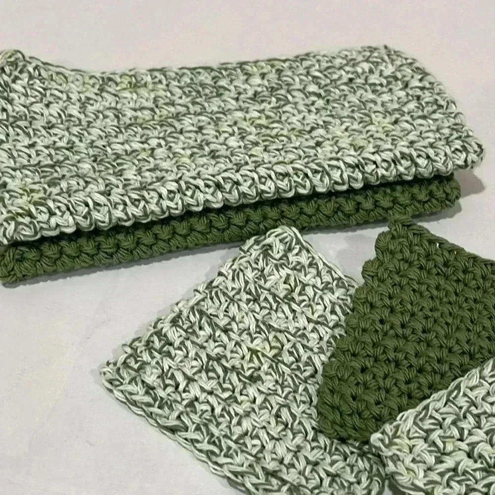 100% Cotton Handmade Washcloths & Face Scrubbies
